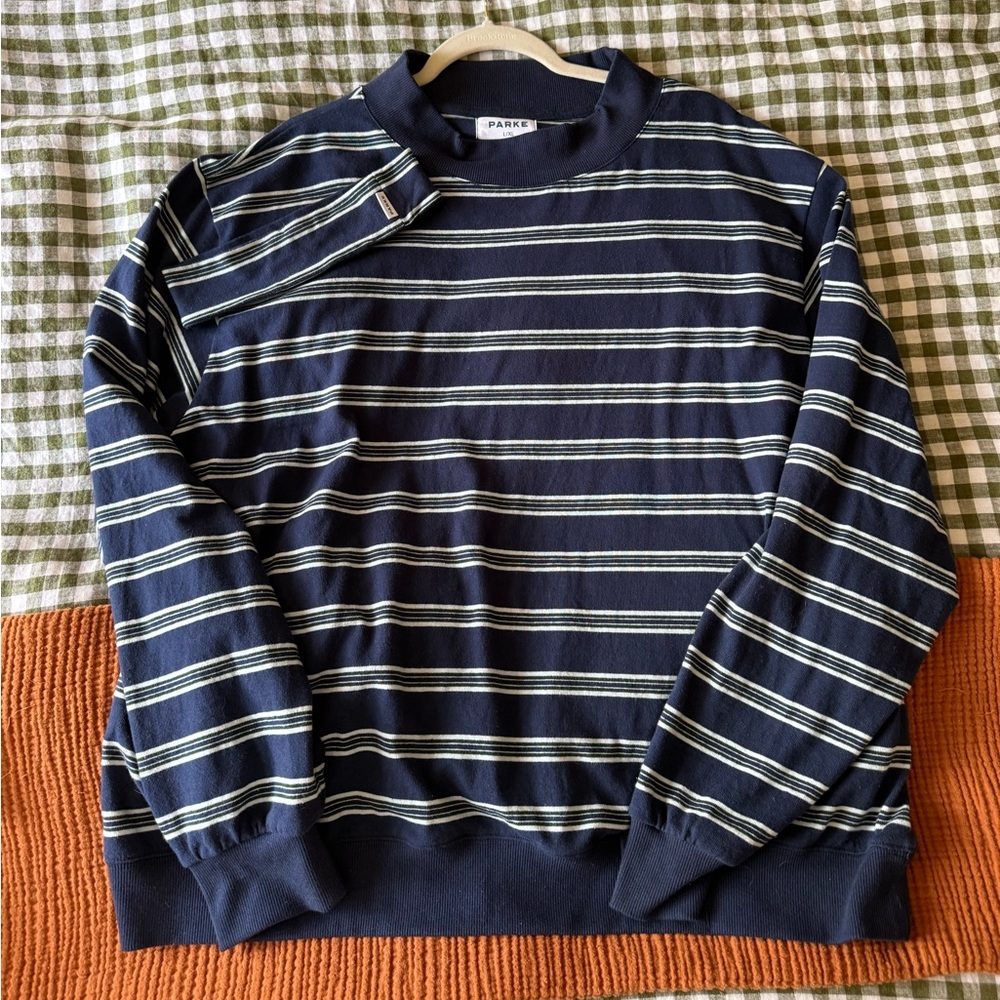 Parke Stripped Mock Neck (Headband Included)